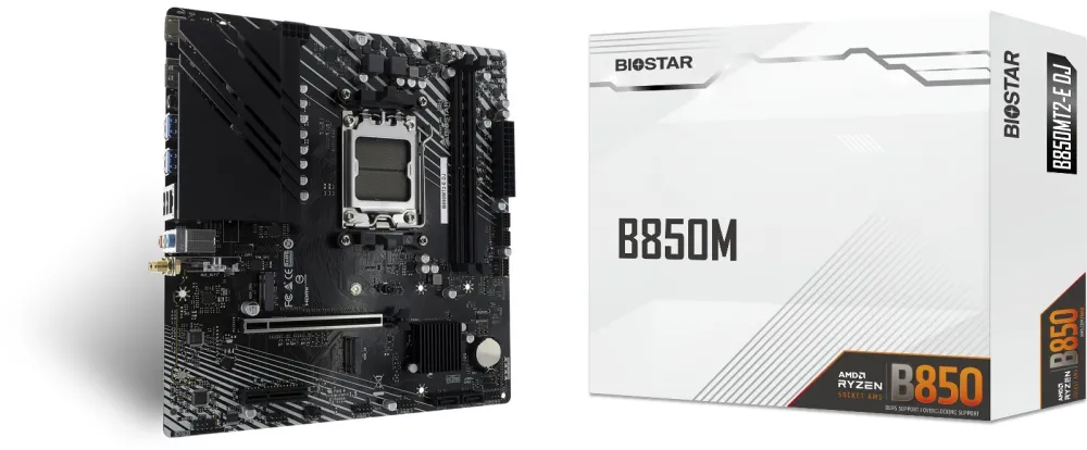 Biostar B850MT2-E DJ motherboard AMD B850 Socket AM5 micro ATX