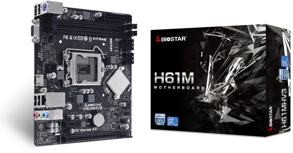 Biostar H61MHV3 motherboard Intel® H61 LGA 1155 (Socket H2) micro ATX