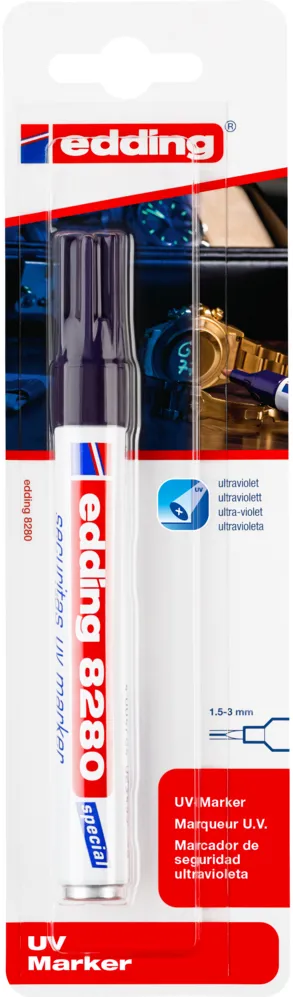 Marker Edding 8280 UV permanent, varf 1.5-3 mm, blister