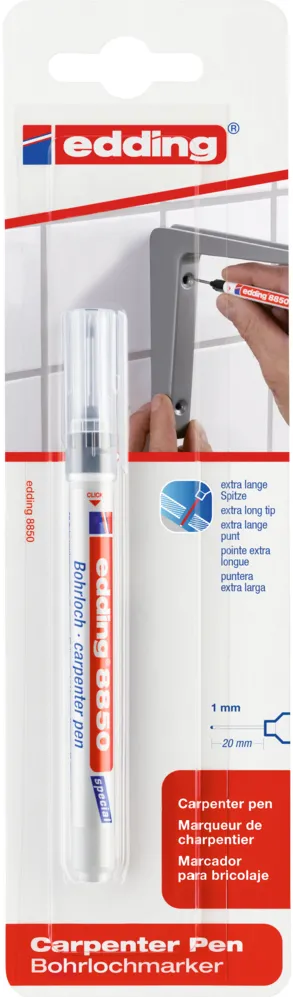 Marker Edding 8850 tamplarie corp plastic varf 0.7-1mm negru, permanent, rezistent