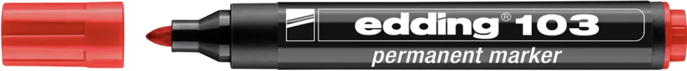 Marker Edding 103 permanent, varf rotund 1.5-3mm, rosu