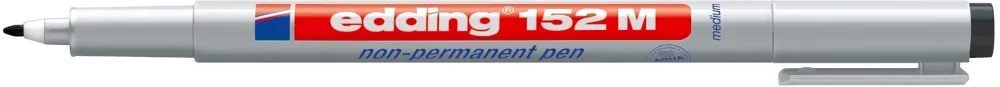 Marker nepermanent Edding OHP 152, varf rotund, 1.0 mm, negru