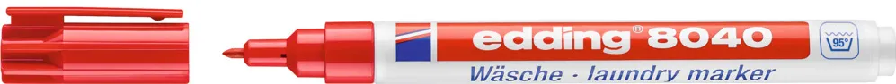 Marker pentru textile edding 8040, corp plastic, varf rotund, 1 mm, rosu
