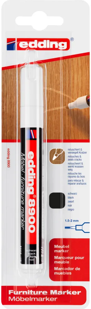 Marker Edding 8900 pentru retusuri mobilier lemn, negru