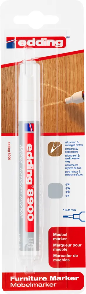 Marker Edding 8900 pentru retusuri mobilier lemn, gri