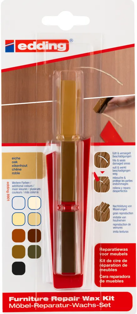 Kit Edding 8901 retusuri mobilier, lemn stejar, fag, molid