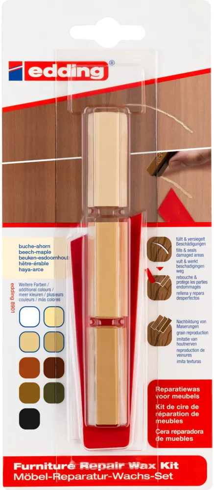 Kit Edding 8901, ceara pentru reparatii mobila, artar, blister