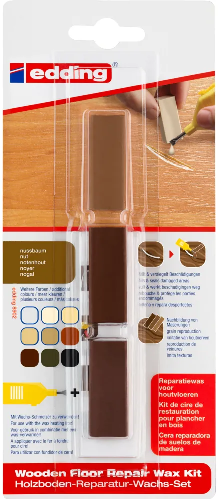 Kit Edding 8902, ceara pentru reparatii pardoseala, nuc, blister