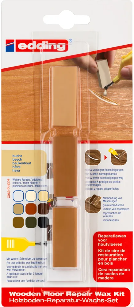 Kit Edding 8902, ceara pentru reparatii pardoseala, fag, blister