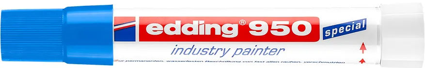 Marker permanent Edding 950, varf tip ceara, 10 mm, albastru