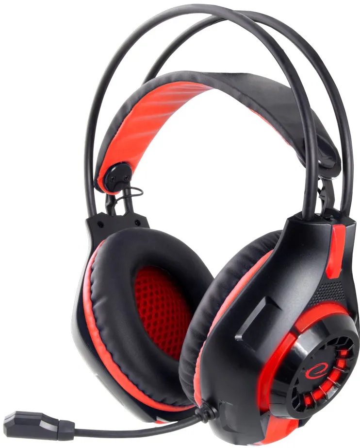 Esperanza EGH420R Headphones with microphone Headband Black, Red