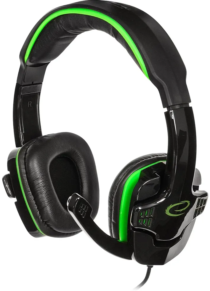 Esperanza EGH310G Headphones with microphone Headband Black, Green
