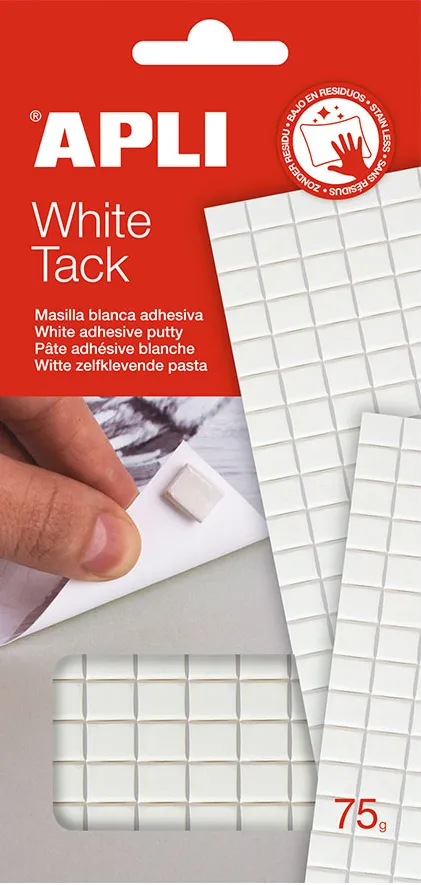 Pastile autoadezive Apli, albe, 75 g
