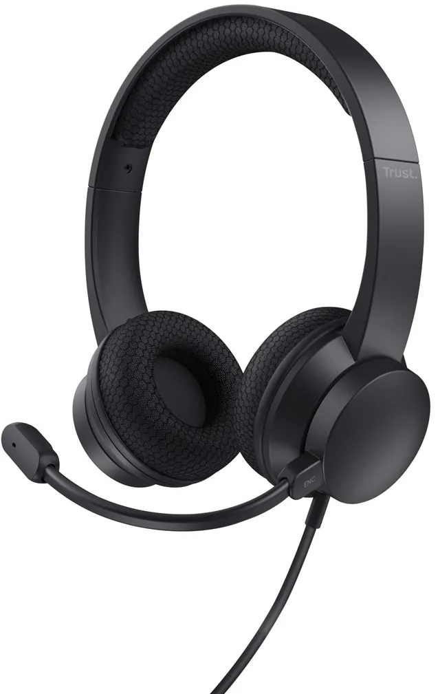 Trust HS-260 Headset Wired Neck-band Office/Call center USB Type-A Black