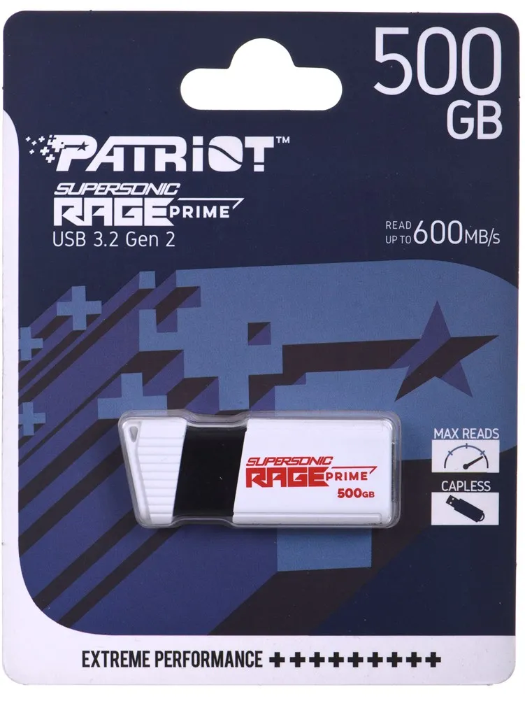 PATRIOT RAGE PRIME 600 MB/S 512GB USB 3.2 8K IOPS