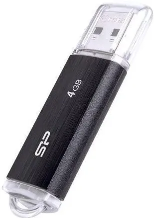 SILICON POWER Ultima U02 Pendrive USB flash drive 4 GB USB 2.0 (SP004GBUF2U02V1K) Black