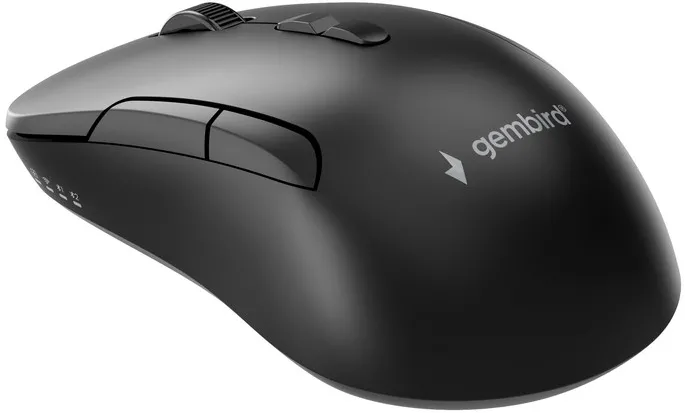 Gembird MUSW2-7B-01 Dual-mode wireless mouse (2.4G + BT), 1600 DPI, 7-button, black