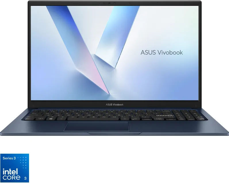 Laptop Vivobook 15 X1504MA-BQ601 Intel Core 3 304 15.6inch FHD DDR5 8GB 256GB M.2 NVMe PCIe SSD NOOS Quiet Blue charger not included
