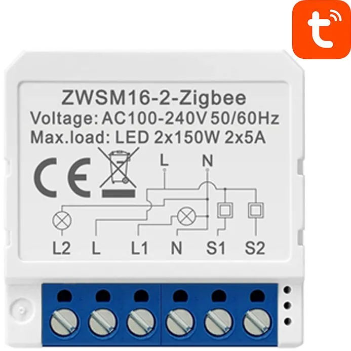 ZigBee Avatto ZWSM16-W2 TUYA comutator inteligent pentru prize