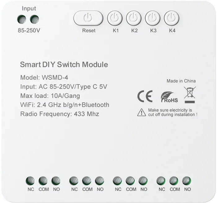DIY Avatto WSMD-4 250V modul comutator inteligent