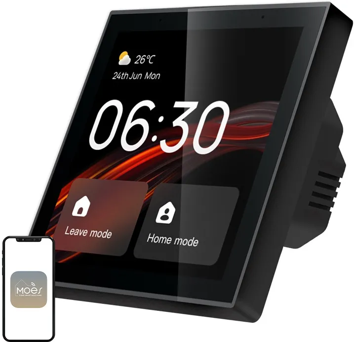 Panou de control MOES CCP-TY-LN cu Wi-Fi/ZigBee și ecran LCD de 4"