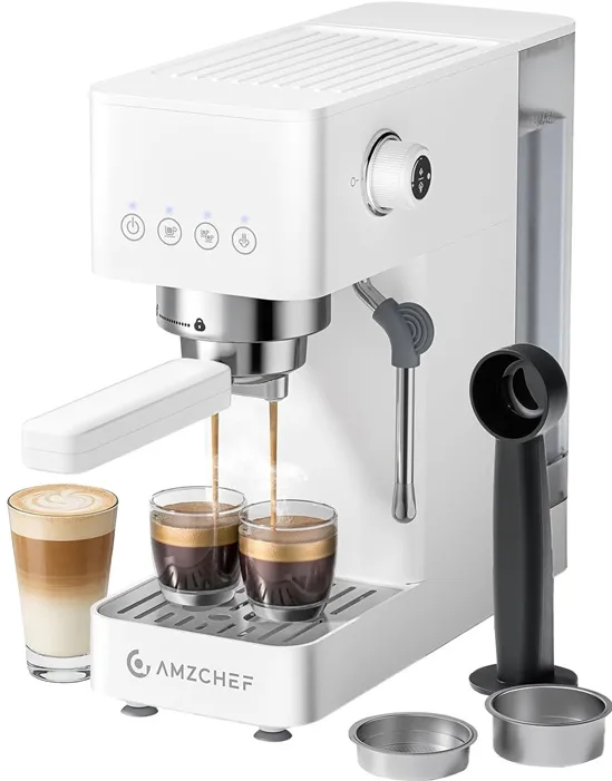 Aparat de cafea cu piston AMZCHEF CE-EM3131-WT (alb)