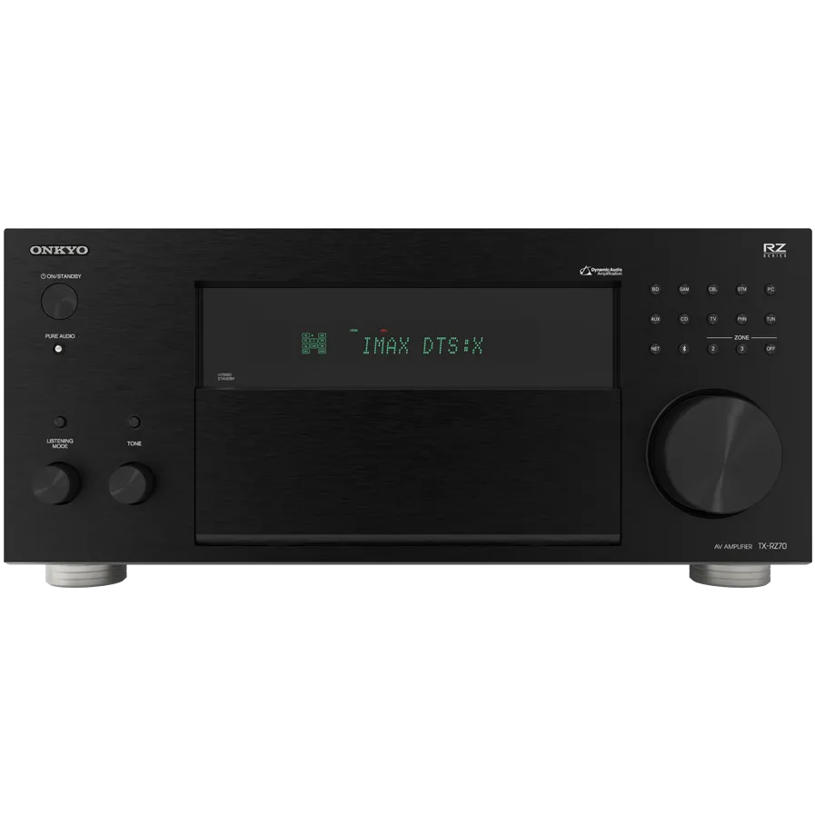 Onkyo TX-RZ70 11.2 -Channel AV Receiver, 210 W/Ch / 6 ohms, Dirac Live, THX® Certified, DTS:X, 8K/4K Ultra HD, Works with Sonos, Black