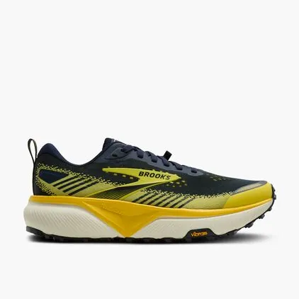 Brooks - pantofi alergare trail - Cascadia 20 - Navy I Cyber Yellow I Grey - 42
