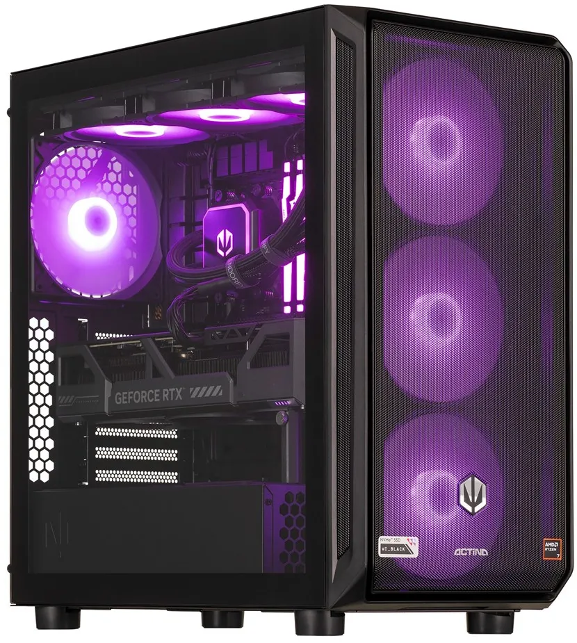 Actina 5901443414582 PC AMD Ryzen™ 9 9900X 32 GB DDR5-SDRAM 2 TB SSD NVIDIA GeForce RTX 5070 Ti Midi Tower Black