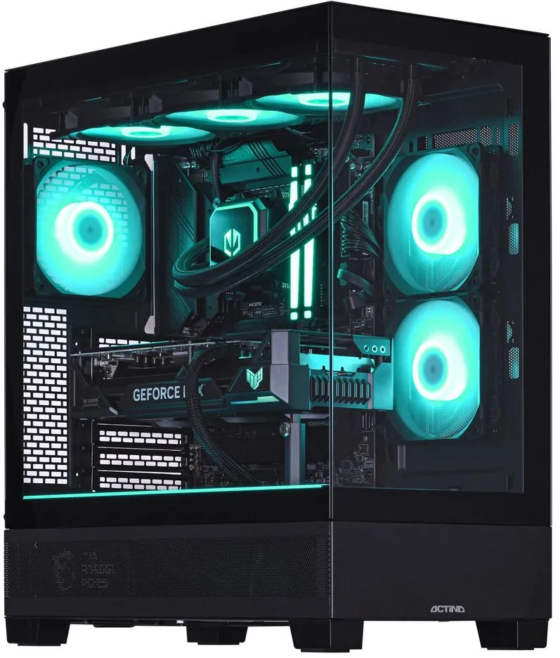 Actina 5901443417163 PC AMD Ryzen™ 7 7800X3D 32 GB DDR5-SDRAM 1 TB SSD AMD Radeon RX 9070 XT Windows 11 Home Midi Tower Black