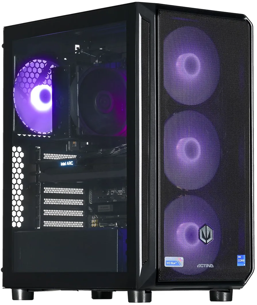 Actina 5901443410294 PC AMD Ryzen™ 7 8400F 32 GB DDR5-SDRAM 1 TB SSD Intel Arc B580 Midi Tower Black