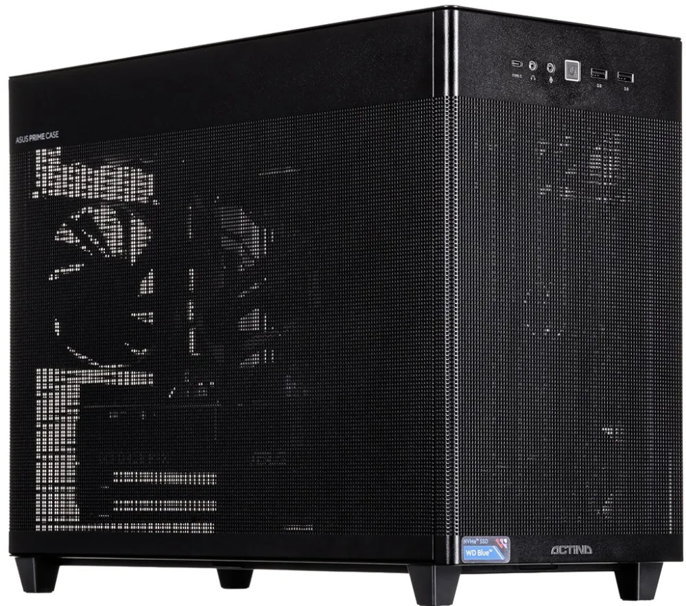 Actina 5901443430643 PC AMD Ryzen™ 7 7800X3D 32 GB DDR5-SDRAM 1 TB SSD NVIDIA GeForce RTX 5070 Ti Mini Tower Black