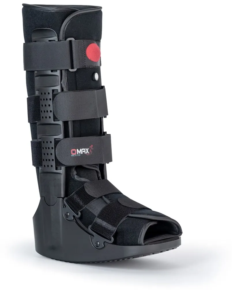 Long Ankle-Foot Orthosis "AIR WALKER BASIC" O-1182/M REHAFUND, Black