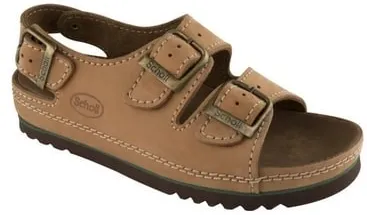 Scholl Air Bag Back Strap Comfortable Sandals Brown 36
