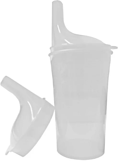 Safety cup to eat and drink transparent