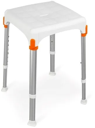 Square shower stool White - KING-STA-20