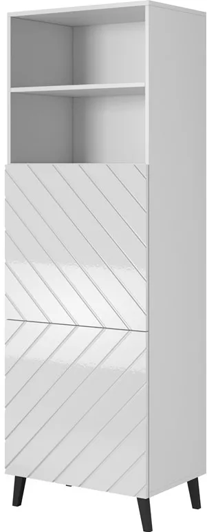 Cabinet ABETO 60x40x176.5 cm white/gloss white
