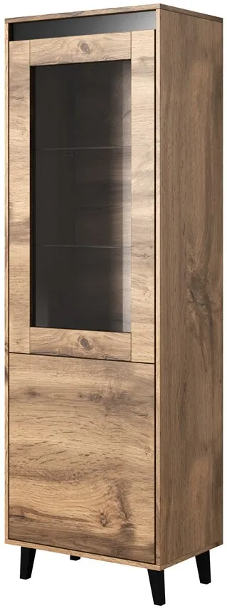 Cabinet NORD 60x38x182.5 cm oak wotan/anthracite