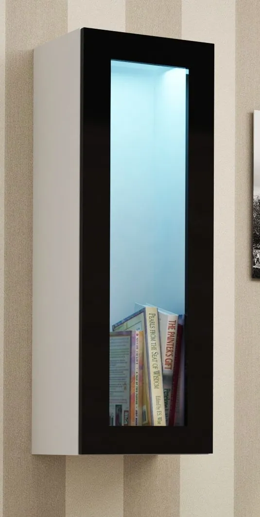 Cama Cabinet VIGO "90" glass 90/35/32 white/black gloss