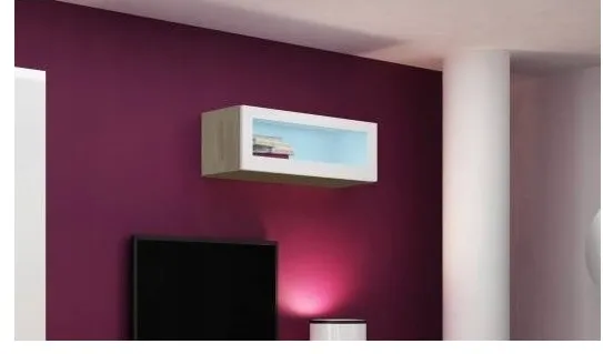 Cama Cabinet VIGO "90" glass 90/35/32 sonoma/white gloss