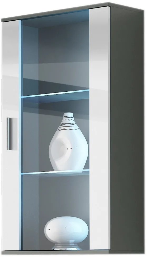 Cama hanging display cabinet SOHO grey/white gloss