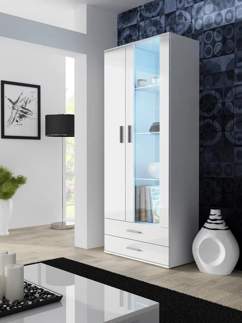 Cama display cabinet SOHO S6 2D2S white/white gloss