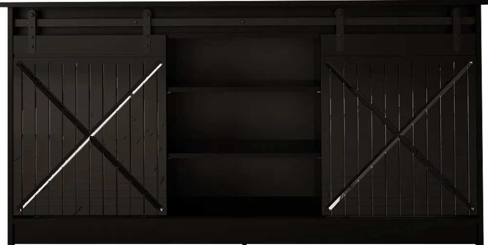 Chest of drawers 160x80x35 GRANERO black/black gloss