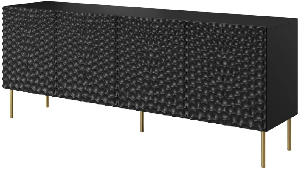 HOLE chest 190x40.5x74.5 cm matte black
