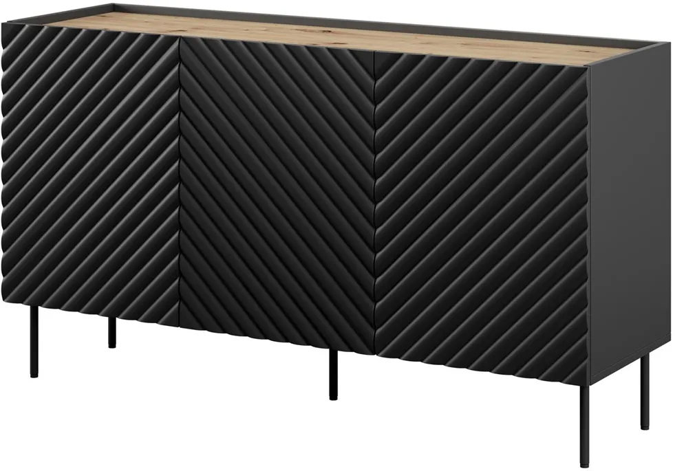 3D2SZ ONDA chest of drawers 150x45x85 black