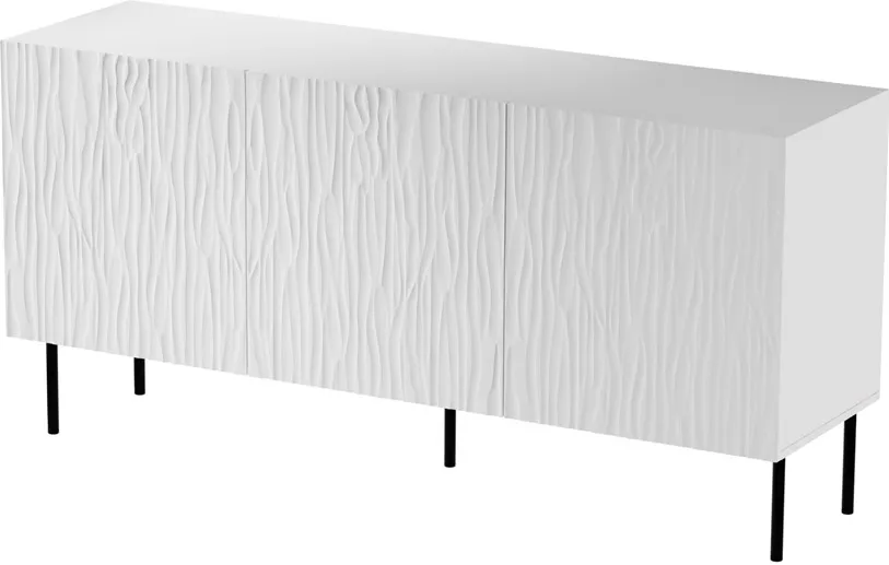 JUNGLE chest 152x40.5x74.5 white matt + black legs