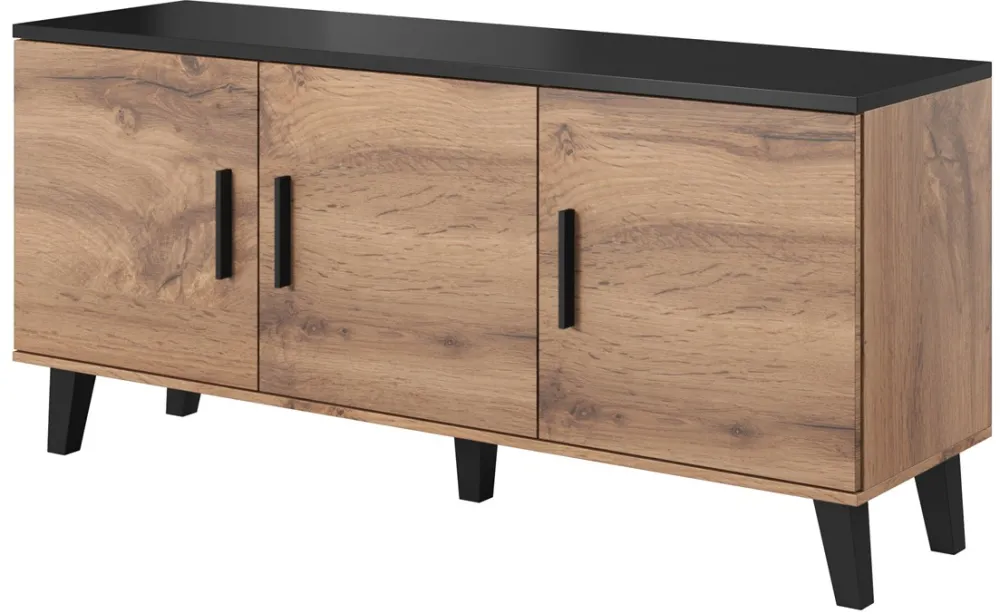 Cama sideboard LOTTA 150 3D wotan oak + mat black