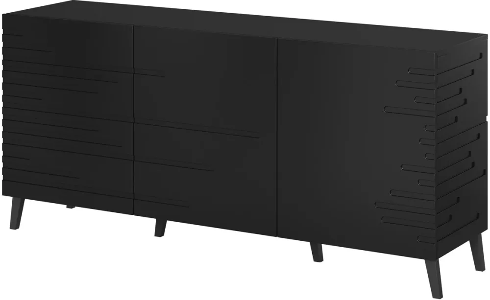 Nova chest of drawers 155x40x72 Black Mat