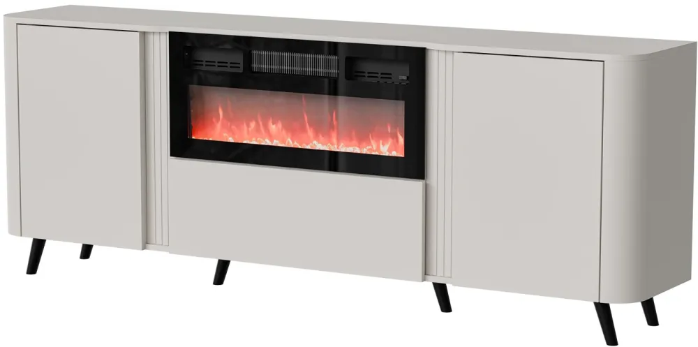 Cama Volare chest of drawers 200 x 39 x 75 cm cashmere + fireplace