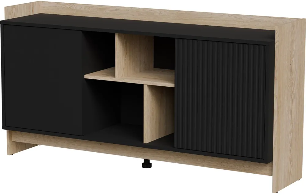 Cama PORTO 2D chest of drawers 150x38x77 oak/black